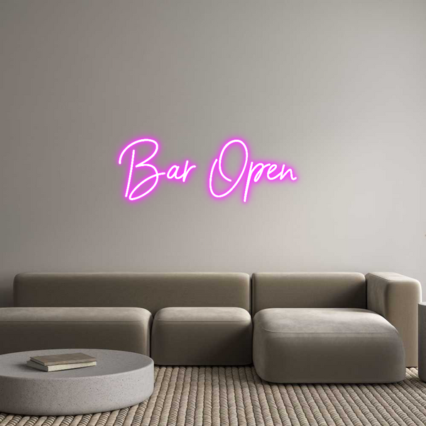 Custom Neon: Bar Open