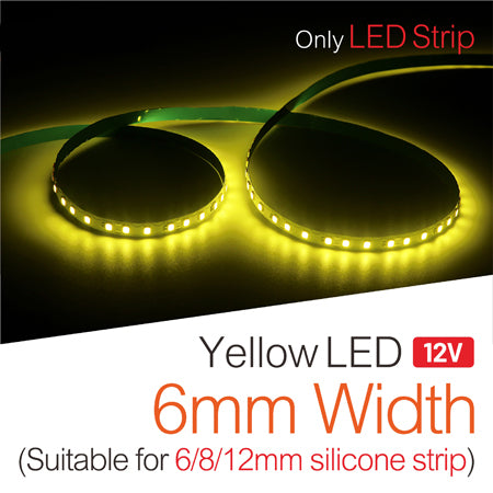 DIY Neon Sign-LED Strip Lights - 12V 120Led/M -Yellow  5m