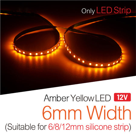 DIY Neon Sign-LED Strip Lights - 12V 120Led/M - Amber Yellow 5m