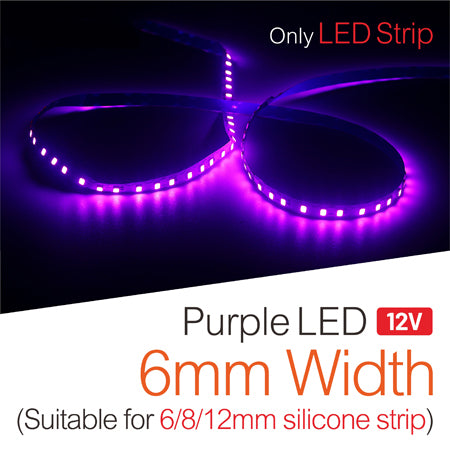 DIY Neon Sign-LED Strip Lights - 12V 120Led/M -Purple 5m